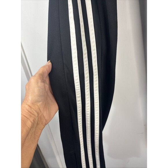 Adidas Essentials 3 Stripes Black White  Sweatpants Straight Leg Small W27”L28 - Picture 3 of 9